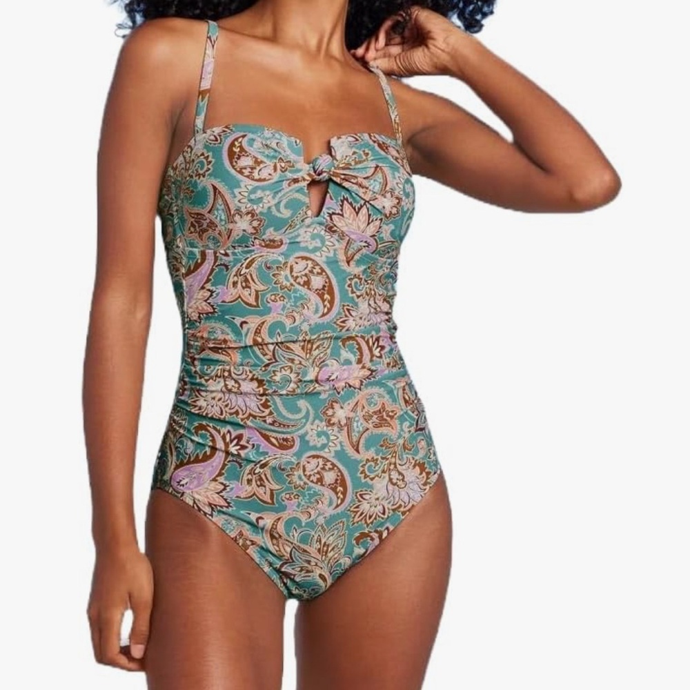 Paisley Print One-Piece Swimsuit